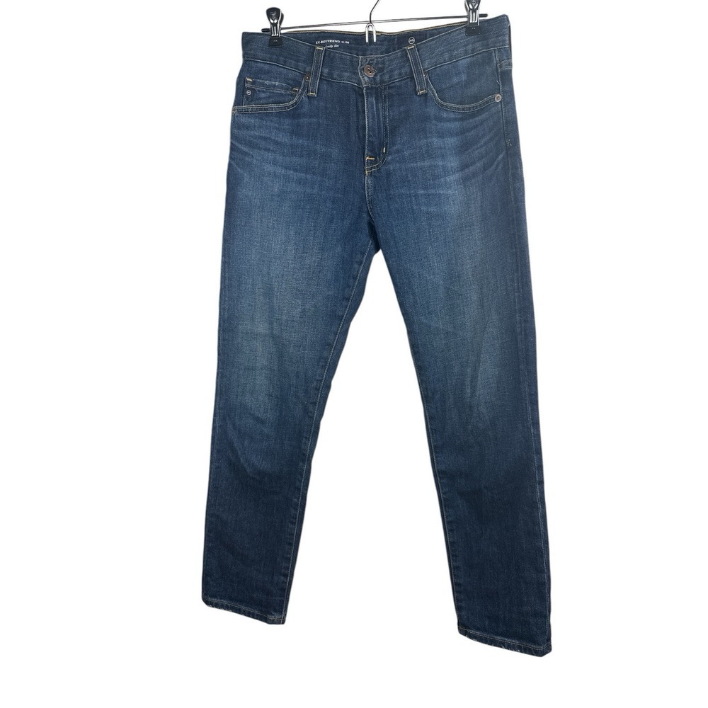 AG ED Adriano Goldschmied‎ Ex Boyfriend Slouch Slim Blue Denim Jeans 25R